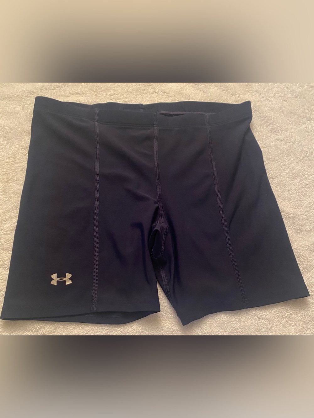 Under Armour HeatGear Compression Shorts Navy Blue Size Medium